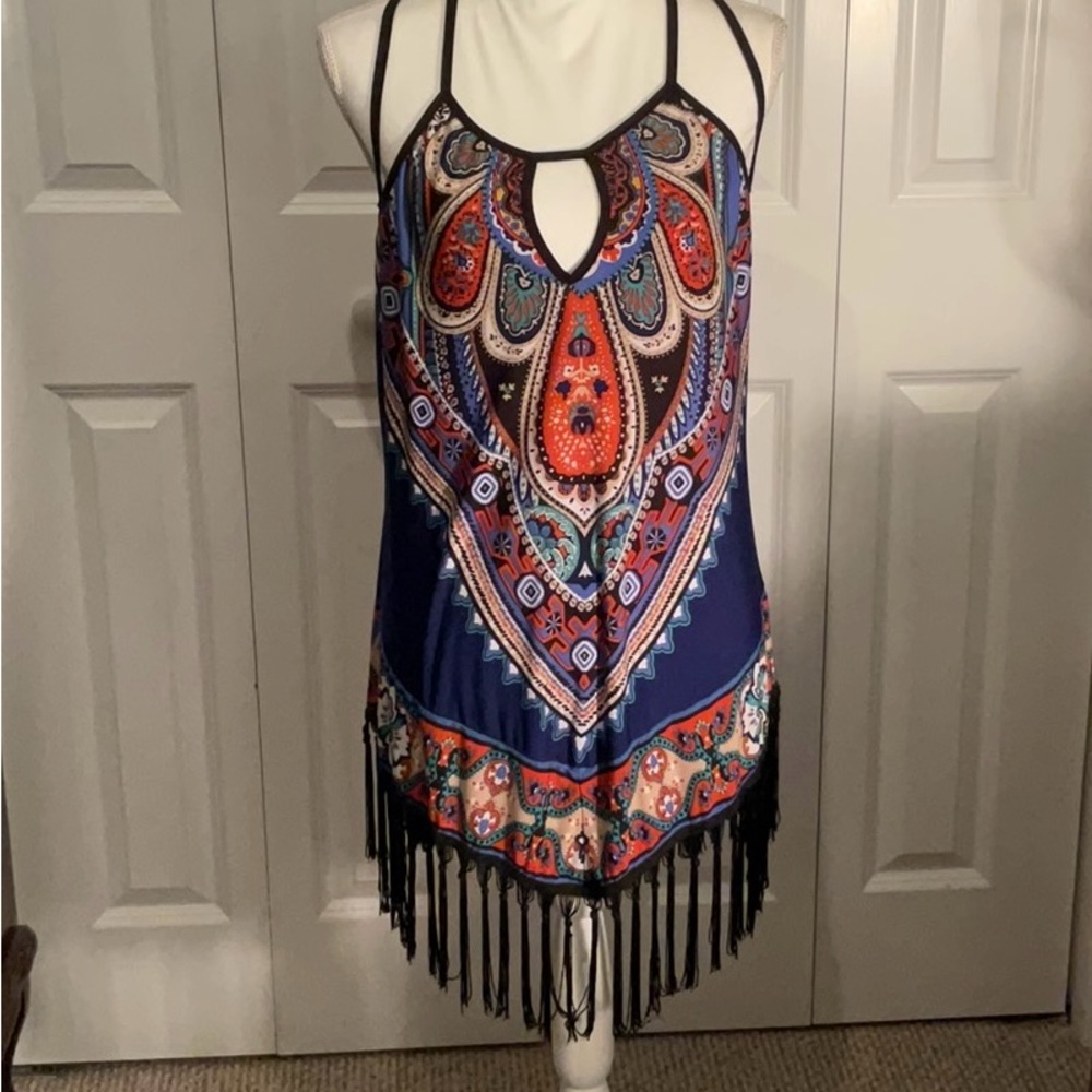 Bohemian Paisley Fringe Top